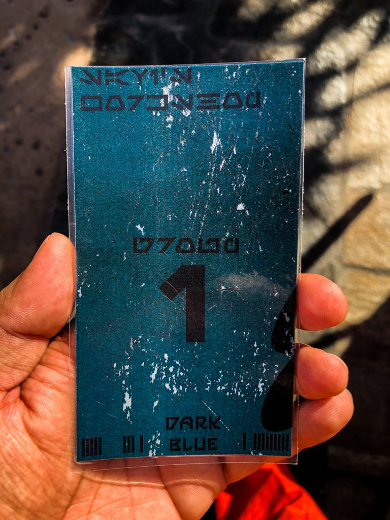 Group identification card. Photo: Huzaifa Mogri