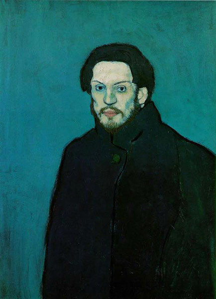 Picasso: Self Portrait with Cloak 1901