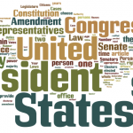 word cloud of the Constitution of the United States